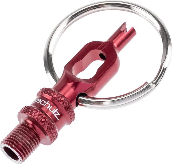 Produktbild By.schulz Ventiladapter V.5 Mini-Tool Alu eloxiert RED 1 Stück (Ventiladapter Set)