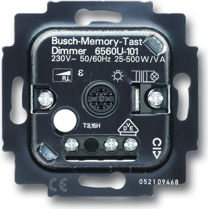 Produktbild Busch-Jaeger Memory Tastdimmer 500W/VA 6560U-101 6560U-101 (6560-0-1205)