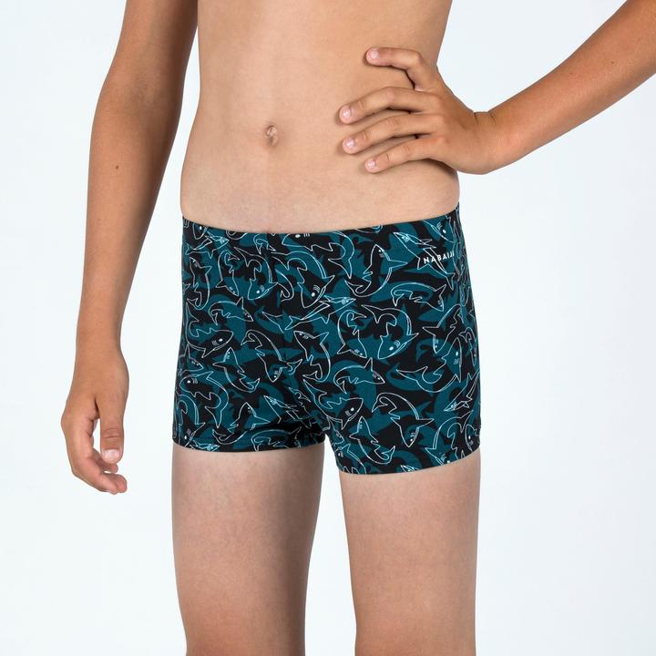 Immagine prodotto Nabaiji Badehose Boxer Jungen - 500 Fitib Shark schwarz/blau (146)