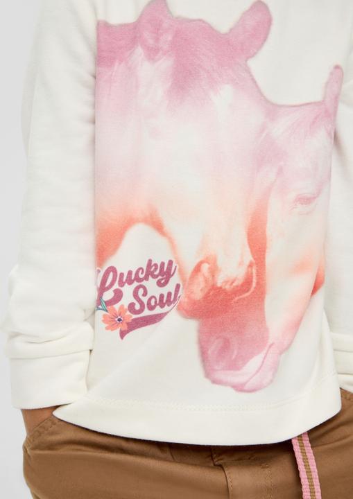 Produktbild s.Oliver Sweatshirt Sweatshirt mit Grafik-Print (92)