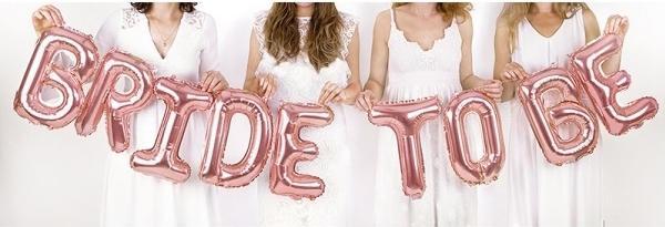Image du produit Partydeco Foil Balloon Bride to be, 340x35cm, rose gold (1 pkt / 1 pc.) (1 x)