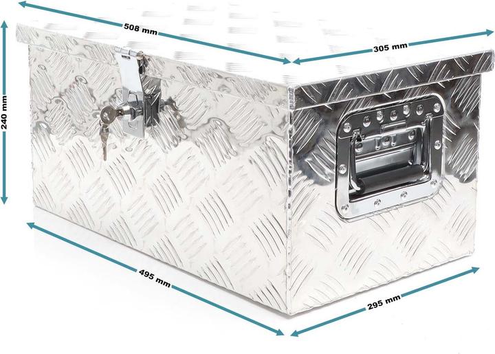 Produktbild XPOtool Werkzeugbox Alu 50,8x30,5x24cm Silberfarben Transportbox Werkzeugkiste