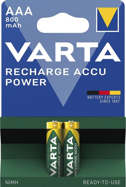 Actual product image Varta Recharge Accu Power (2 pcs., AAA, 800 mAh)