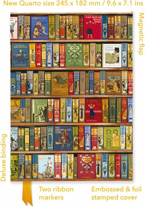 Image du produit Bodleian Libraries : High Jinks Bookshelves (Foiled Quarto Journal) (180 x 245 mm, À rayures, Couverture rigide)