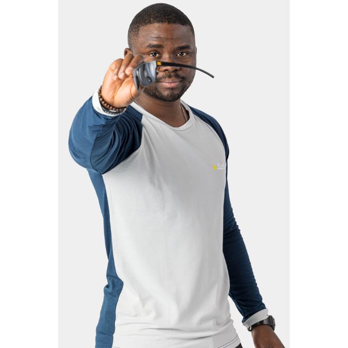 Immagine prodotto dirtlej Maglia a maniche lunghe Mountee drirelease® Merino, grigio/blu, XL (XL)