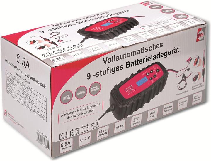 Productafbeelding IWH 075901 075901 Automatische lader 12 V, 6 V 2 A, 4 A, 6,5 A 2 A, 4 A, 6,5 A (12V, 6V, 6.50 A)