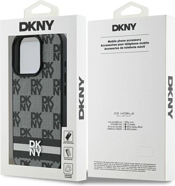 Actual product image DKNY DKHCP16XPCPTSSK iPhone 16 Pro Max 6,9" czarny/black hardcase Checkered Pattern & Printed Stripe (Apple iPhone 16 Pro Max)