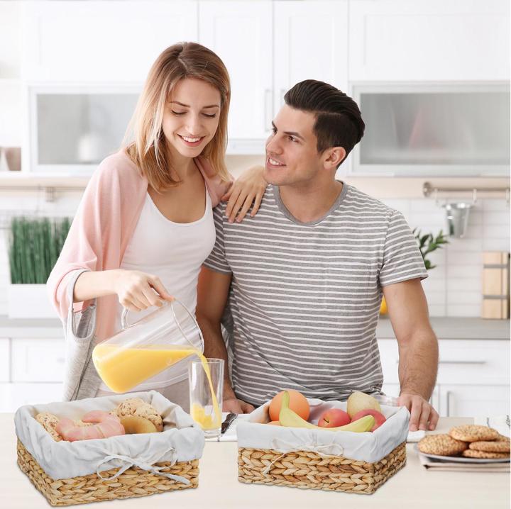 Produktbild Relaxdays 3tlg. Brotkorb-Set