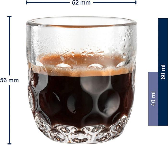 Produktbild Leonardo Gocce Espressogläser mit Untersetzer (60 ml, 6x)