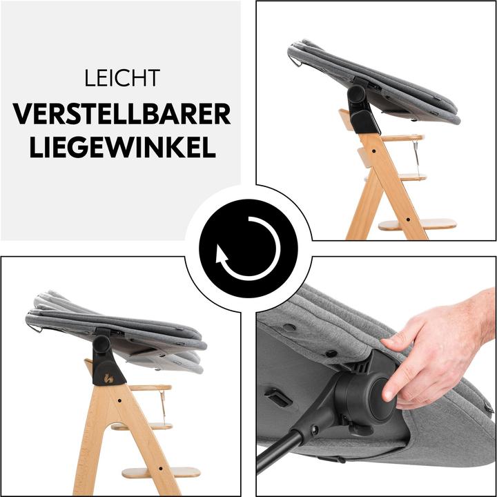 Actual product image Hauck Highchair Bouncer Dark Grey Melange