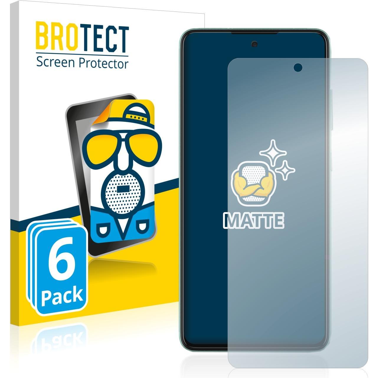 BROTECT Entspiegelungs-Schutzfolie Displayschutz Matt (6 Stück, Samsung Galaxy A52), Smartphone Schutzfolie, Schwarz