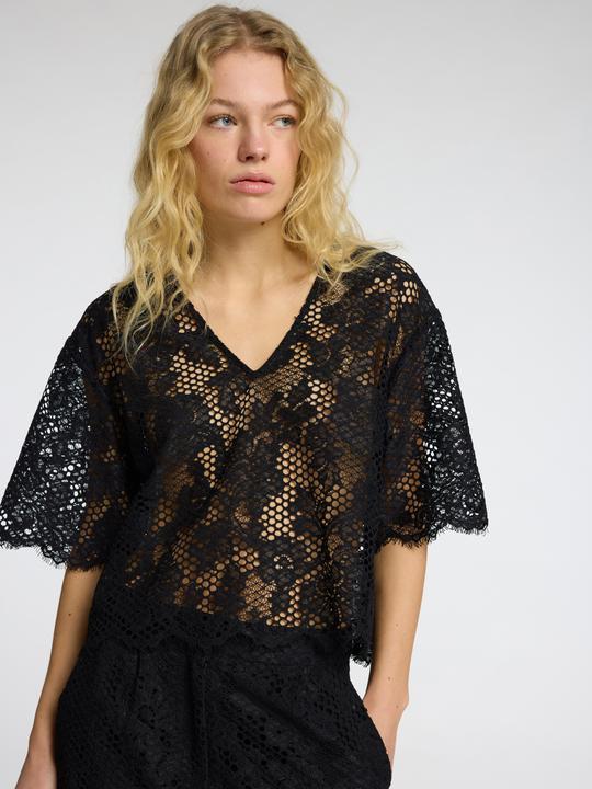 Produktbild Selected Cropped Fit Spitzen Oberteil (38)