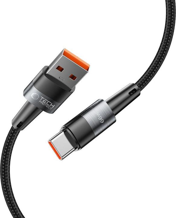 Image du produit Tech-Protect UltraBoost USB-C / Câble USB-C 66W 6A 0.25m - gris (0.25 m, 66 W)