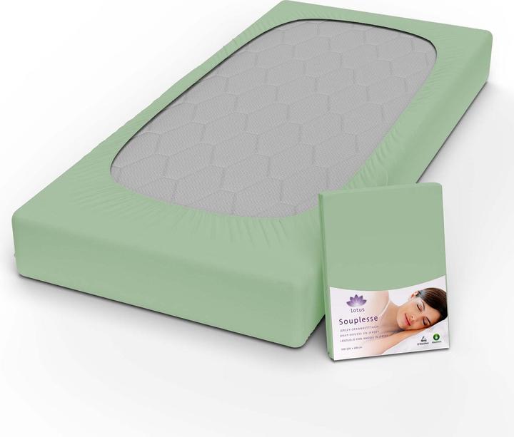 Actual product image Lotus Bettwaren Jersey fitted sheet Souplesse (200 x 220 cm)