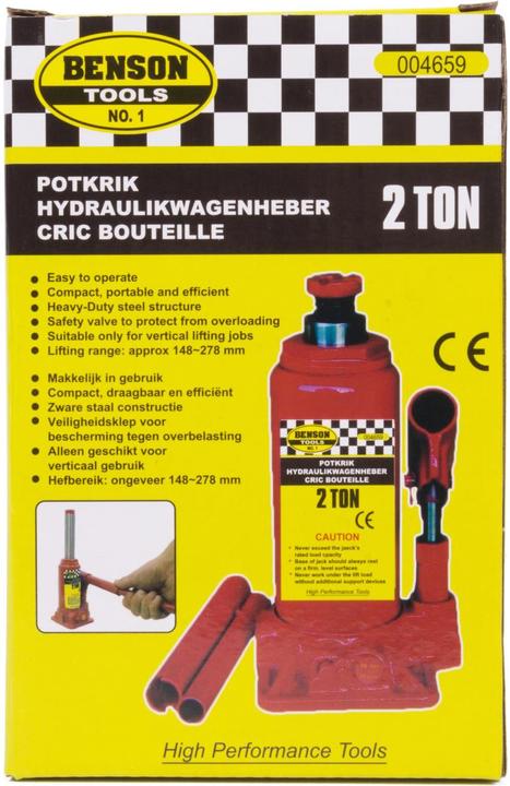 Actual product image Benson Hydraulic jack 2 tons