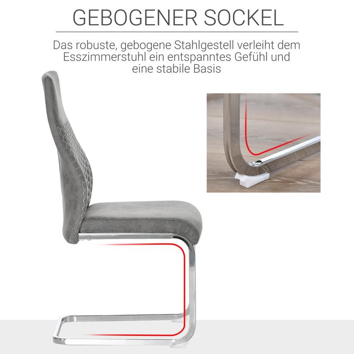 Image du produit Homcom Chaises de salle à manger, lot de 4