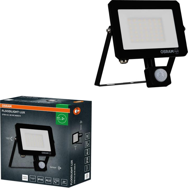 Actual product image Osram LED-Fluter mit Sensor, 30W, 2700lm, 4000K, 105°, IP65, neutralweiss (2700 lm, IP65)