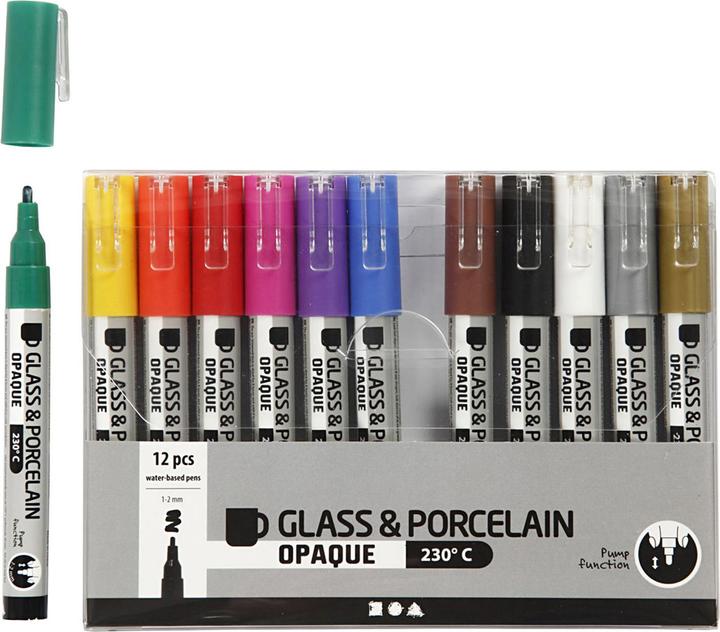 Actual product image Creativ Company Porcelain markers and glass markers (12x)