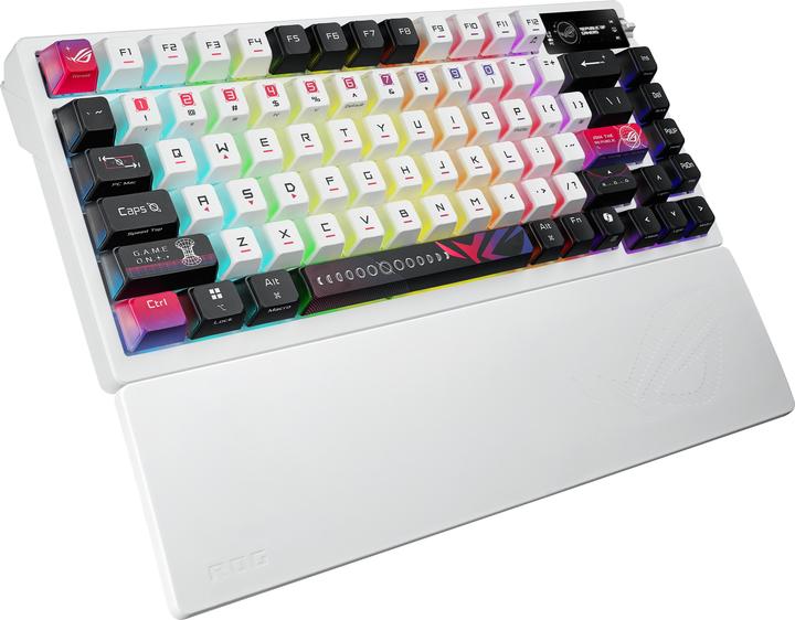 Actual product image ASUS Teclado ROG Azoth X 75% RGB White (US, Cable, Wireless)