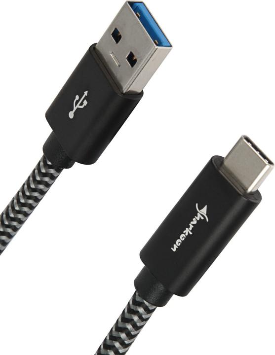 Sharkoon USB A 3.1 Stecker auf USB-C Stecker (0.50 m, USB 3.1)