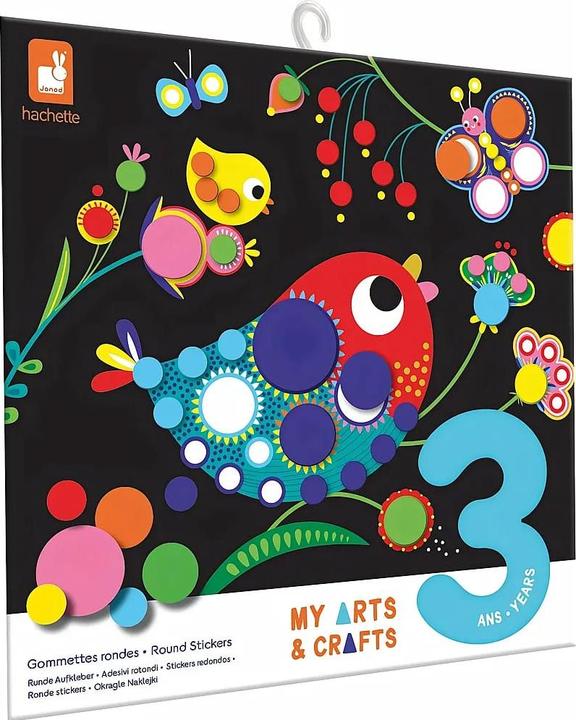 Produktbild Janod My Arts & Crafts – Ab 3 Jahren - Runde Aufkleber - 4 Bilder - Kreativset für Kinder - Förderung der