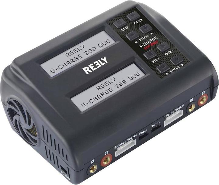 Produktbild Reely V-Charge 200 Duo Modellbau-Ladegerät 10 A LiIon, LiPo, LiFePO, LiHV, NiCd