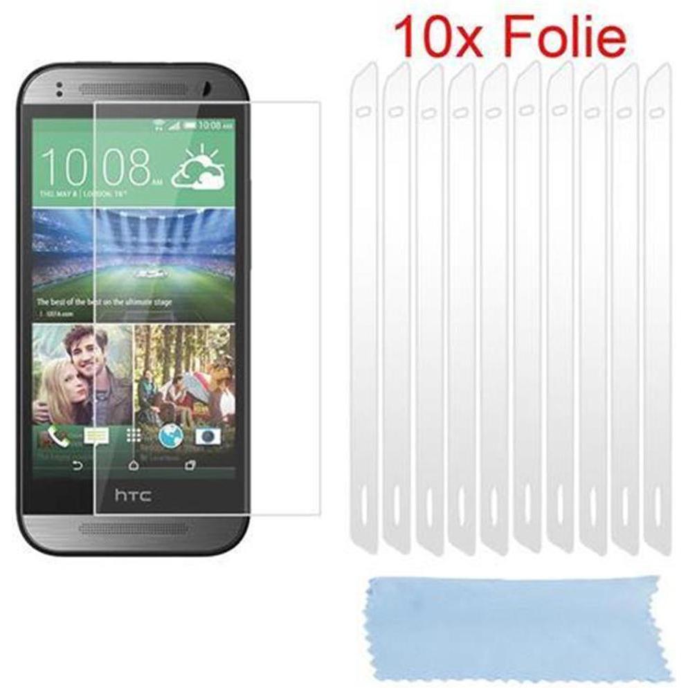 Cadorabo 10x Schutzfolie (1 Stück, HTC One Mini 2), Smartphone Schutzfolie, Weiss