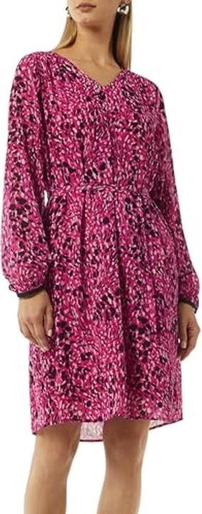 Produktbild Comma Kleid Kleid mit All-over-Print und Bindegürtel (40)
