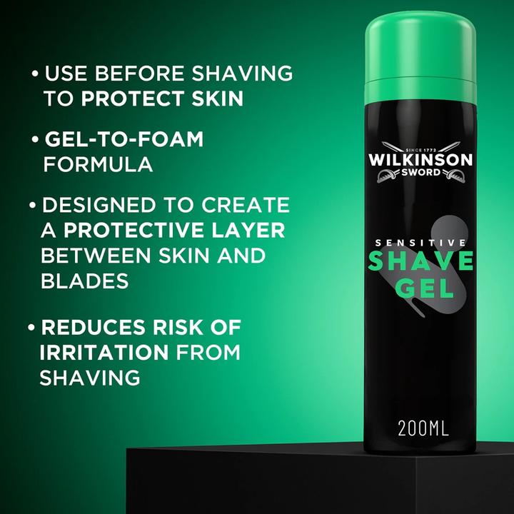Immagine prodotto Wilkinson Gel da barba sensibile 200 ml (200 ml, Gel da barba)