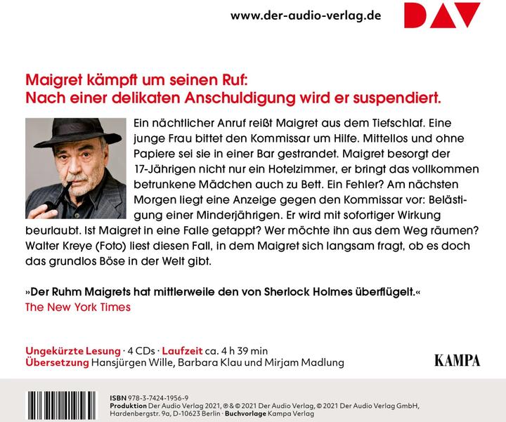 Actual product image Maigret defends himself (Hansjürgen Wille, Mirjam Madlung, Barbara Klau, Wolfgang Stockmann, Georges Simenon, German)