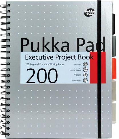 Pukka Fun Pukka Metallic Executive Hardcover Organiserbook DIN A4 liniert 100 Blatt (A4, Lined, Hardcover)