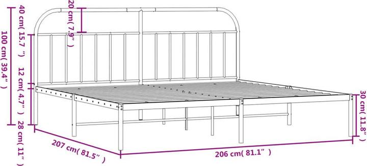 Image du produit vidaXL Bettgestell (200 x 200 cm)