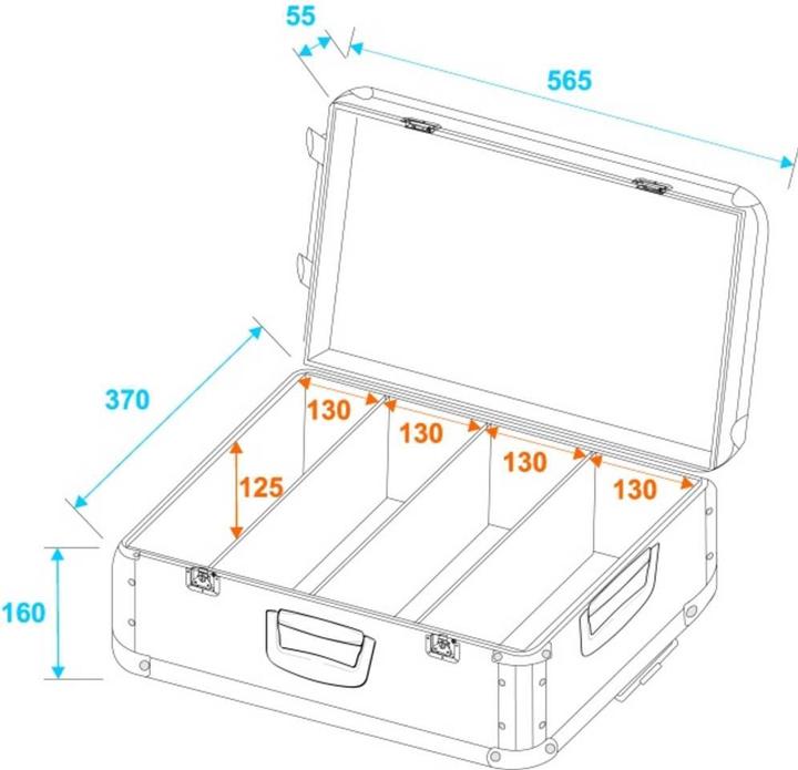 Image du produit Roadinger Boîtier CD noir 120 CD avec trolley (Universel)