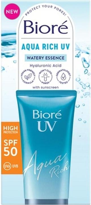 Biore Uv Aqua Rich Weightless Moisturiser Spf50 Lightweight Sunscreen Moisturizer (Sonnencreme Gesicht, SPF 50, 50 ml)