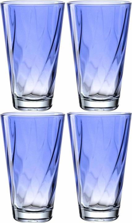 Produktbild Leonardo Trinkglas Twist 300 ml, 4 Stück, Blau, Glas (0.30 l, 4 x)