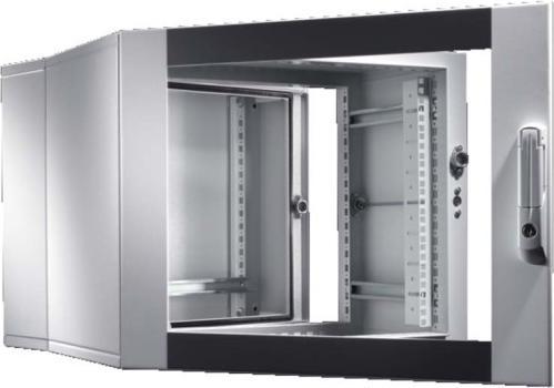 Rittal Wandgehäuse EL, 3-teilig mit Montageschienen und Profilschienen (6 HE, 19 Zoll Rack)