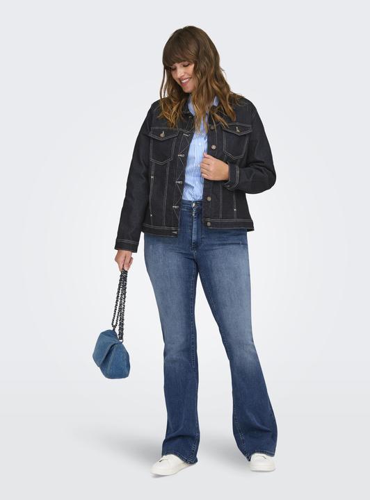 Actual product image Only Fly-away collar cuffs with button jacket denim jacket (46)