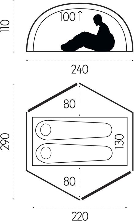Actual product image Fjällräven Abisko Dome 2 (Dome tent, 3.16 kg, 2 persons)