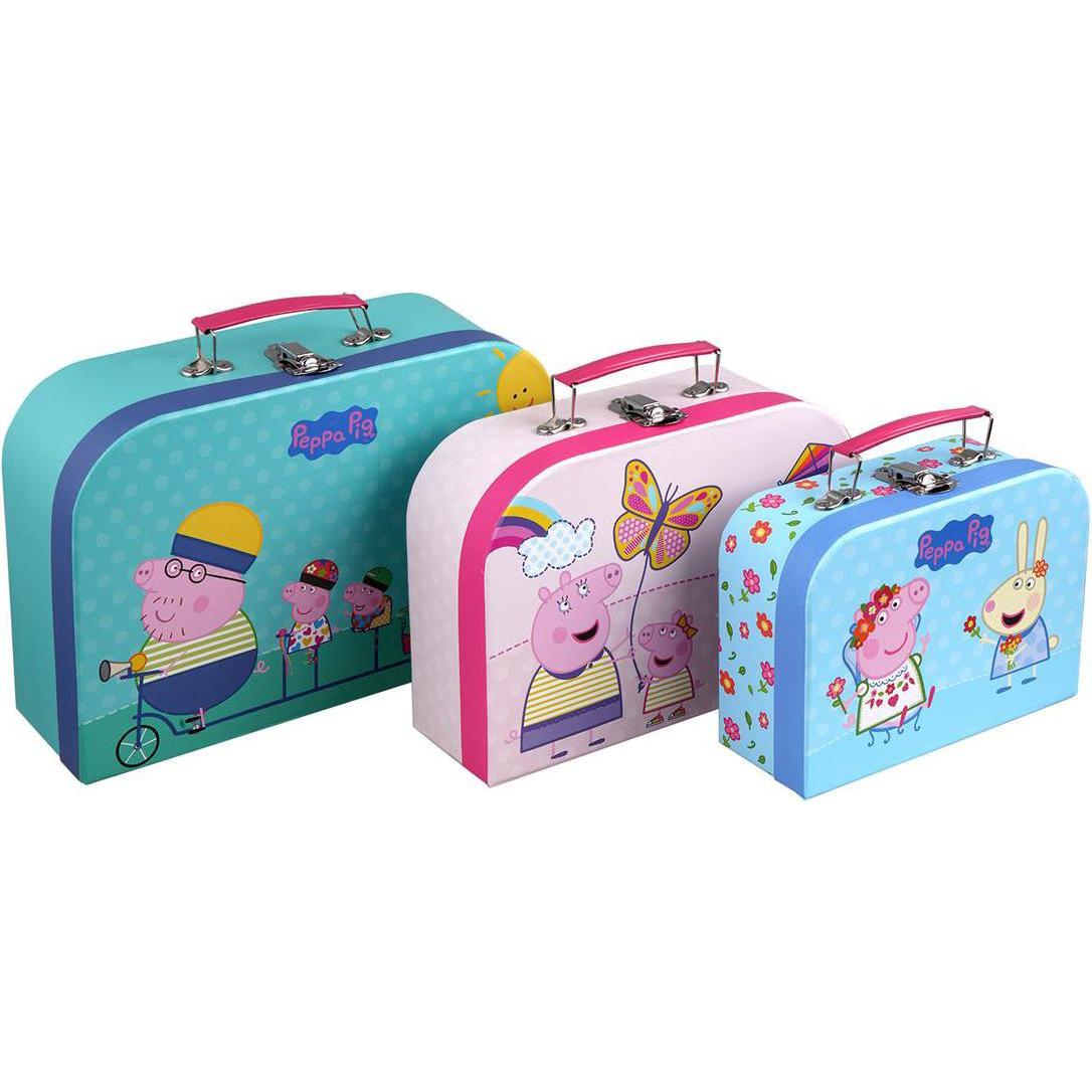 Barbo Toys, Portagiochi, Valigie Peppa Pig Set di 3 pezzi assortiti