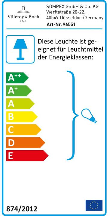 Energy Label Villeroy & Boch Verona (E27)