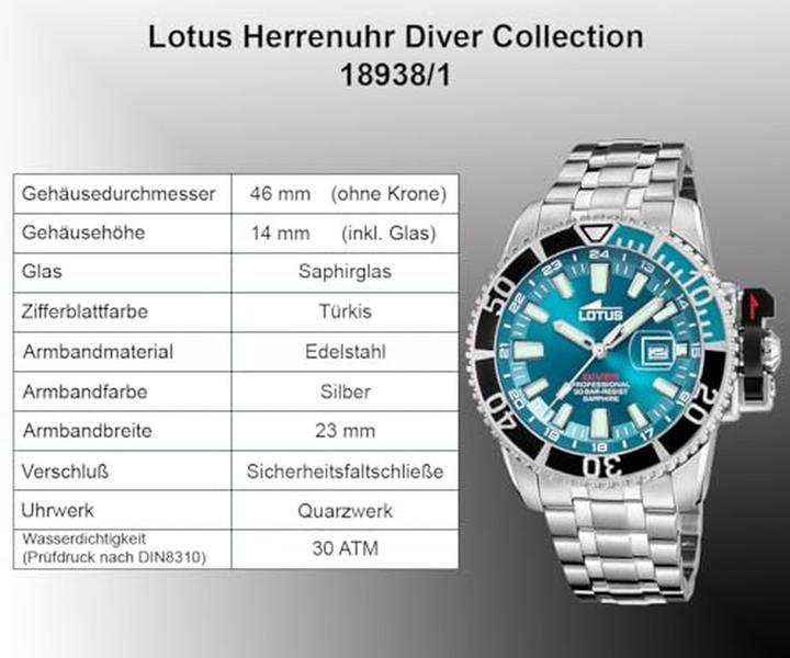 Produktbild Lotus 18938/1 Diver (Taucheruhr, 46.30 mm)
