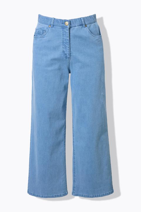 Produktbild Ulla Popken Jeans-Culotte, weites Bein, Elastikbund (60)
