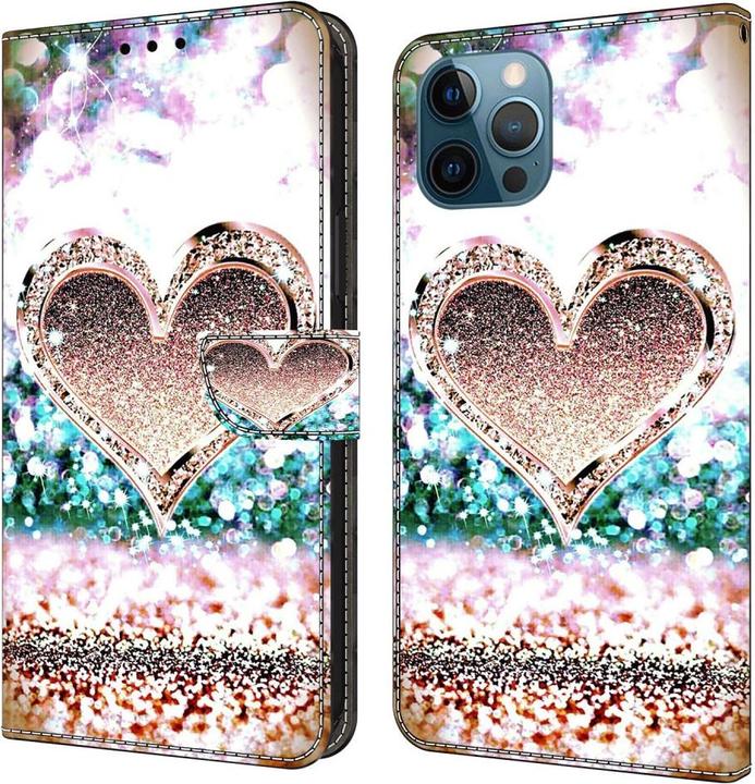 Custodia Portafoglio Per IPhone 15 Pro Con 9 Slot Carte, Cerniera E Cordino – Pelle PU E TPU Rosa