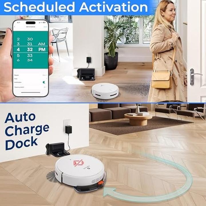 Produktbild SereneLife Schlanker Roboterstaubsauger und Wischroboter Kombi (Wischtuch)