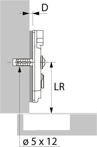 Image du produit Hettich Plaque de mont.crucif.D=0 mach. à écart. (1 pcs)