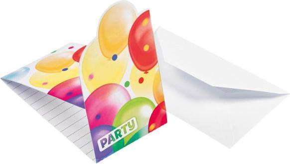 Magni Invitation Cards Balloons 8s (8 x)