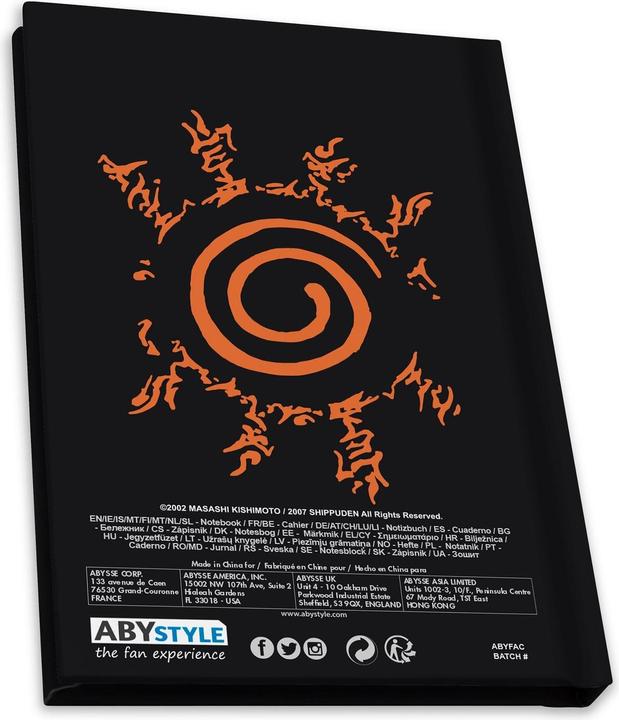 Actual product image ABYstyle Naruto Shippuden GiftSet Bicchiere/Badge/Notebook Konoha (400 ml, 3x)