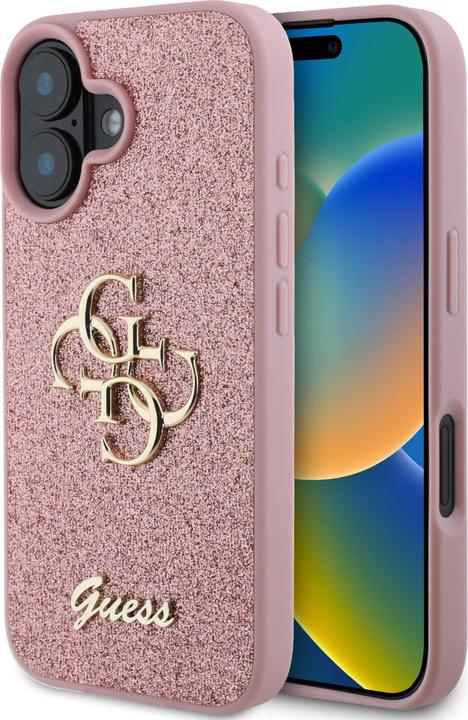Guess GUHCP16SHG4SGP iPhone 16 6.1" rowy/pink hardcase Fixed Glitter Big  4G - Galaxus
