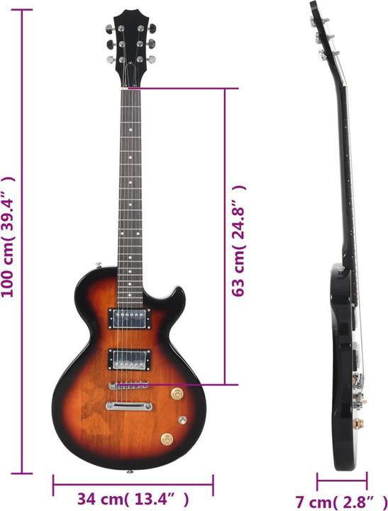 Actual product image vidaXL Jeanie (Electric guitar, Birch wood, Solid mahogany wood, Wood-based material)