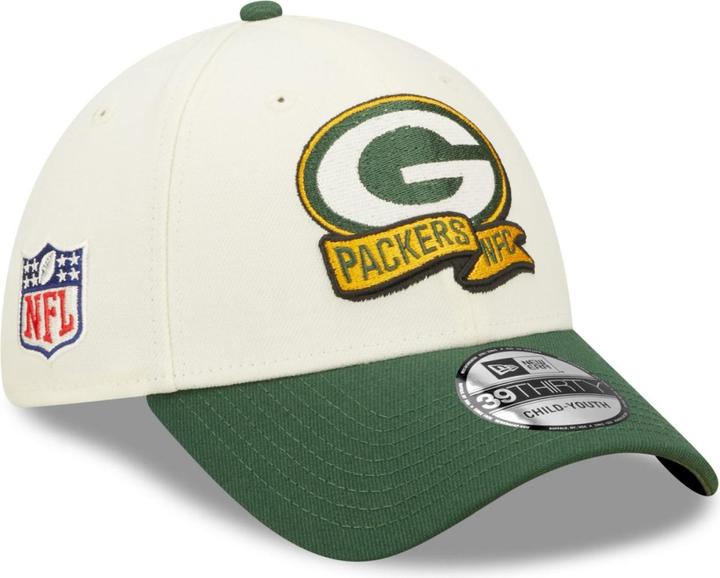 Actual product image New Era 39Thirty Kids Cap - SIDELINE Green Bay Packers T/C
